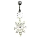 piercing de nombril avec des strass de haute qualité et bon prix.- bijouxbijoux.ch
