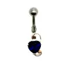 piercing de nombril motif en argent et tige en acier chirurgical top prix. - bijouxbijoux.ch