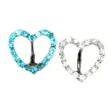 piercing de nombril coeur de strass de couleurs de haute qualité, vous ravira. - bijouxbijoux.ch