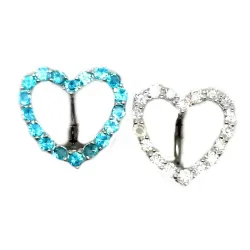 piercing de nombril coeur de strass de couleurs de haute qualité, vous ravira. - bijouxbijoux.ch