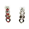 piercing de nombril avec quatres coeurs en argent.-bijouxbijoux.ch