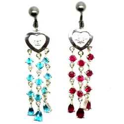 piercing de nombril long avec des coeurs ,prix-qualité super. - bijouxbijoux.ch