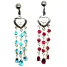 piercing de nombril long avec des coeurs ,prix-qualité super. - bijouxbijoux.ch