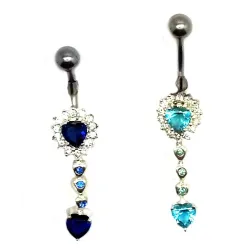 piercing de nombril de bonne longueur,prix-qualité top, en forme de coeur. - bijouxbijoux.ch