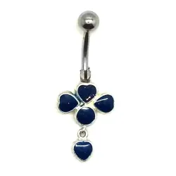 piercing avec 5 petits coeurs,fera merveille sur votre nombril.-bijouxbijoux.ch