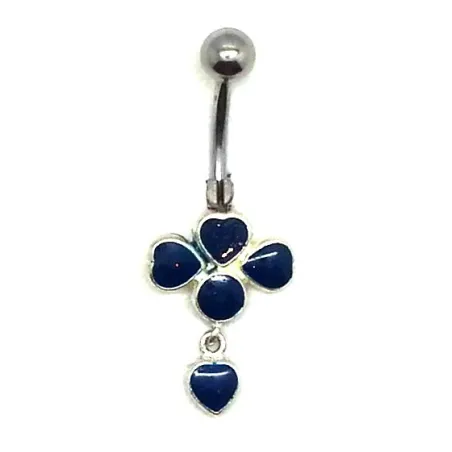 piercing avec 5 petits coeurs,fera merveille sur votre nombril.-bijouxbijoux.ch