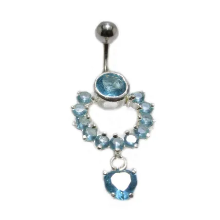 piercing de nombril monté avec de nombreux strass . -  bijouxbijoux.ch