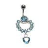 piercing de nombril monté avec de nombreux strass . -  bijouxbijoux.ch