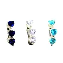 piercing de nombril trois coeurs  de haute qualité.- bijouxbijoux.ch