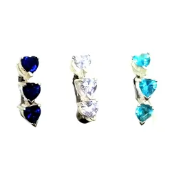 piercing de nombril trois coeurs  de haute qualité.- bijouxbijoux.ch