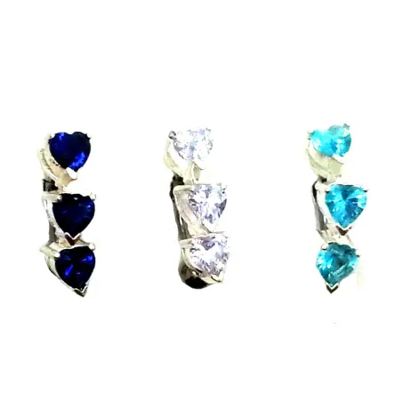 piercing de nombril trois coeurs  de haute qualité.- bijouxbijoux.ch