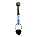 piercing de nombril avec un coeur et des strass,top prix et qualité.- bijouxbijoux.ch