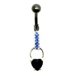 piercing de nombril avec un coeur et des strass,top prix et qualité.- bijouxbijoux.ch
