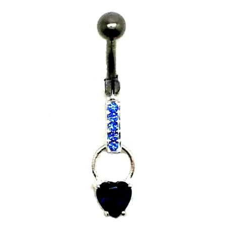 piercing de nombril avec un coeur et des strass,top prix et qualité.- bijouxbijoux.ch