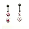 piercing de nombril avec de nombreux strass à un super bon prix.- bijouxbijoux.ch