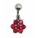 piercing de nombril composé d'une très jolie fleur de strass.- bijouxbijoux.ch