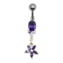 piercing de nombril avec un gros strass et un pendentif en forme d'étoile . - bijouxbijoux.ch