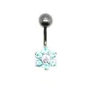 piercing de nombril avec une fleur bi-couleur de haute qualité. - bijouxbijoux.ch