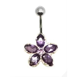 piercing de nombril en forme d'étoile en strass de bonne qualité. - bijouxbijoux.ch