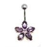 piercing de nombril en forme d'étoile en strass de bonne qualité. - bijouxbijoux.ch