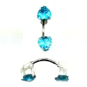 piercing de nombril argent et acier chirurgical.-bijouxbijoux.ch