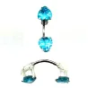 piercing de nombril argent et acier chirurgical.-bijouxbijoux.ch