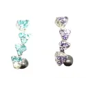 piercing de nombril argent et acier chirurgical.-bijouxbijoux.ch
