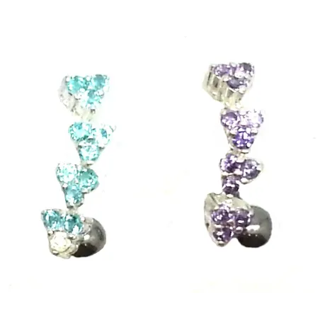 piercing de nombril argent et acier chirurgical.-bijouxbijoux.ch