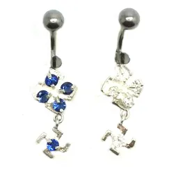 piercing de nombril en argent et acier chirurgical avec de nombreux strass pour 39 frs .-bijouxbijoux.ch