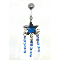 piercing de nombril en forme d'étoile en strass.- bijouxbijoux.ch