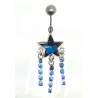 piercing de nombril en forme d'étoile en strass.- bijouxbijoux.ch