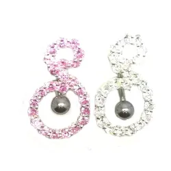 piercing de nombril en argent et acier chirurgical avec des strass pour 49 frs .-bijouxbijoux.ch