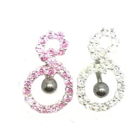 piercing de nombril en argent et acier chirurgical avec des strass pour 49 frs .-bijouxbijoux.ch