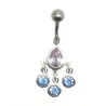 piercing de nombril en argent et acier chirurgical bi-couleurs  pour 49 frs .-bijouxbijoux.ch