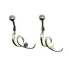 piercing de nombril en argent et acier chirurgical avec 1 strass pour 29 frs .-bijouxbijoux.ch
