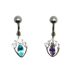 piercing de nombril en argent et acier chirurgical avec des strass pour 29 frs .-bijouxbijoux.ch
