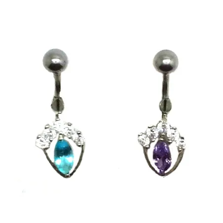 piercing de nombril en argent et acier chirurgical avec des strass pour 29 frs .-bijouxbijoux.ch