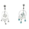 piercing de nombril en argent et acier chirurgical avec des strass pour 29 frs .-bijouxbijoux.ch