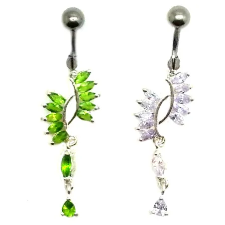 piercing de nombril en argent et acier chirurgical avec des strass pour 49 frs .-bijouxbijoux.ch