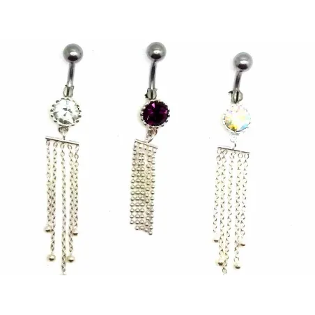 piercing de nombril en argent et acier chirurgical avec des strass pour 49 frs .-bijouxbijoux.ch