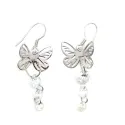 boucles d'oreilles en argent pas cher en forme de papillon .-bijouxbijoux.ch