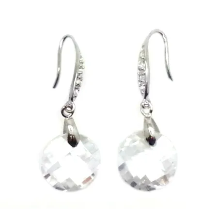 boucles d'oreilles en argent pas cher existe en transparent ou violet.-bijouxbijoux.ch