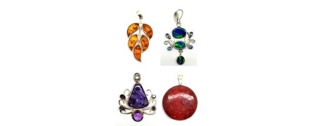 Pendentifs en pierres semi-précieuses