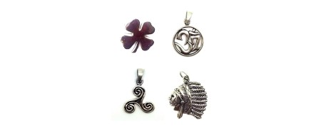 Pendentif original en argent