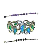 Bracelet en argent et pierres
