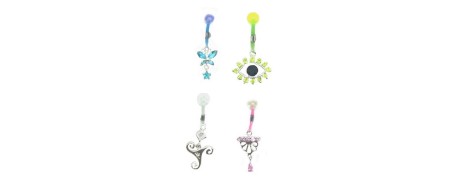 Piercing nombril fluo